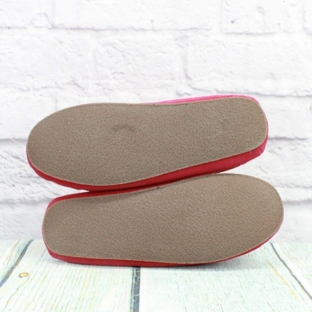 LL Bean Pink Suede Slip On Handsewn Moccasin Toe Loafers Slippers Size 6 M - Picture 9 of 9